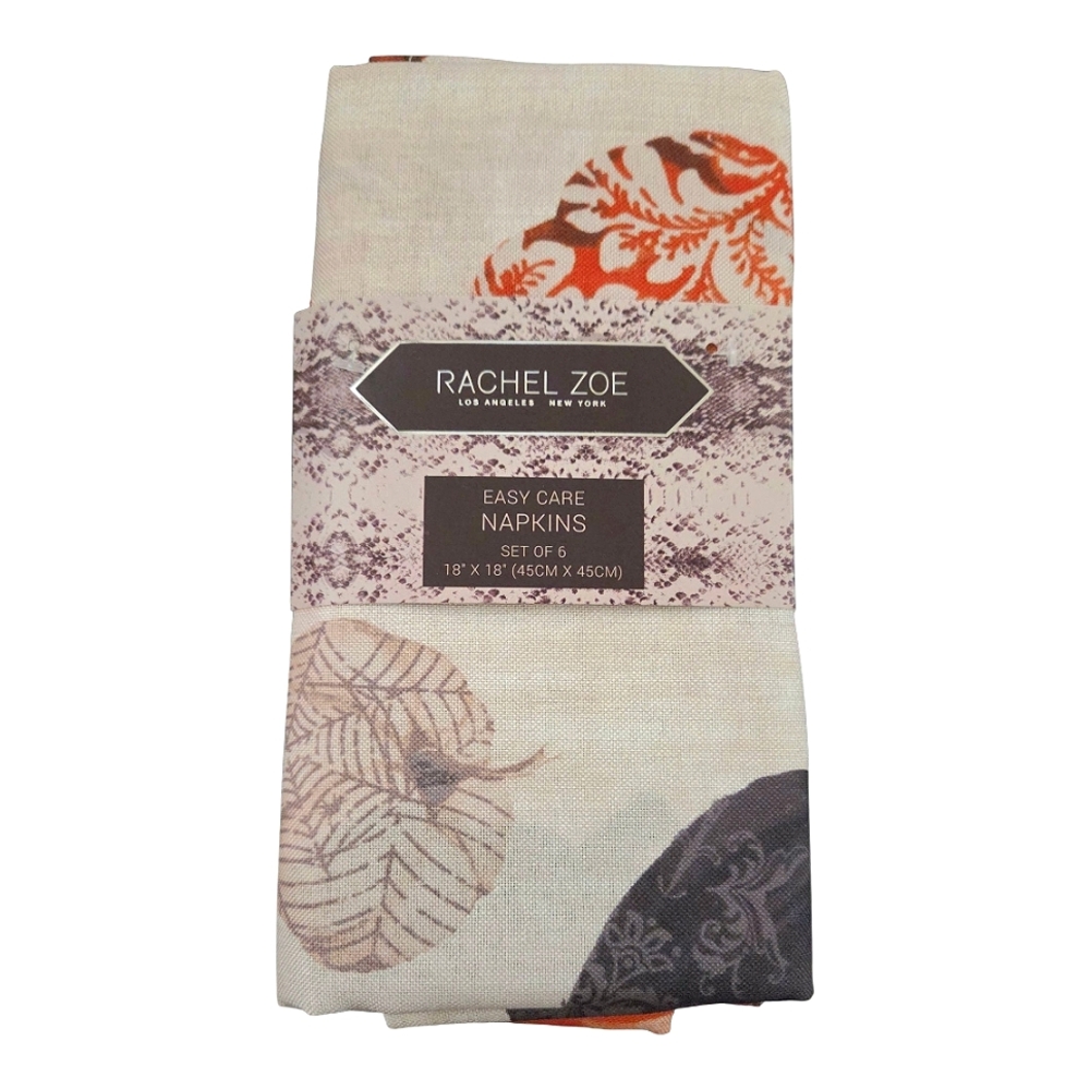 Rachel Zoe Halloween Pumpkin Easy Care Napkin Set (6)